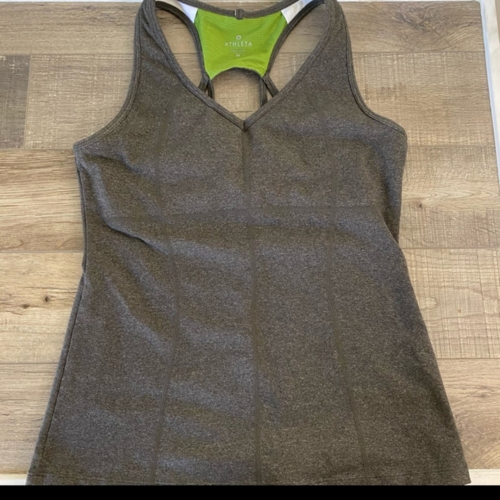Athleta grey racerback tank xs